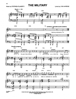 page one of The Military (from Seussical The Musical) (Piano & Vocal)