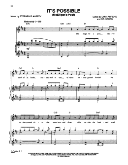 page one of It's Possible (In McElligot's Pool) (from Seussical The Musical) (Piano & Vocal)
