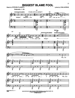 page one of Biggest Blame Fool (from Seussical The Musical) (Piano & Vocal)