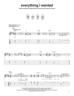 page one of everything i wanted (Easy Guitar Tab)