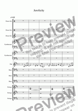 page one of Symphonie Fantastique Suite No. 6 "Jerolicity"