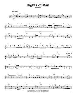 page one of Rights Of Man (Violin Solo)