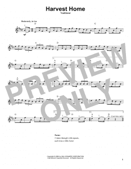 page one of Harvest Home (Violin Solo)