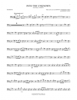 page one of Into The Unknown (from Disney's Frozen 2) (Trombone Solo)