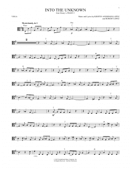 page one of Into The Unknown (from Disney's Frozen 2) (Viola Solo)
