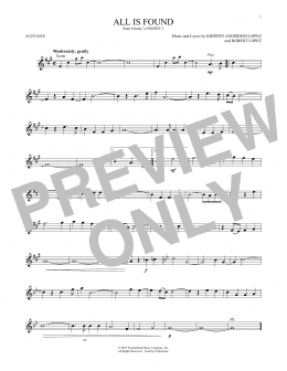 page one of All Is Found (from Disney's Frozen 2) (Alto Sax Solo)