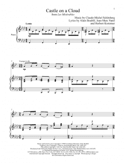 page one of Castle On A Cloud (from Les Miserables) (Trumpet and Piano)