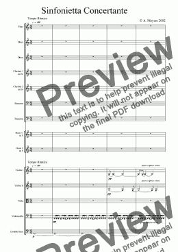 page one of Sinfonietta Concertante