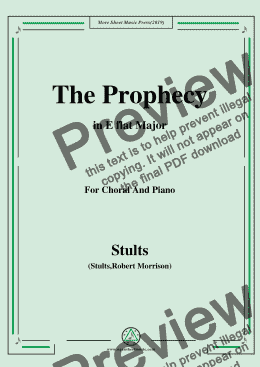 page one of Stults-The Story of Christmas,No.2,The Prophecy,Behold the Days Shall Come,for Choral&Pno