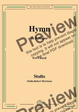 page one of Stults-The Story of Christmas,No.3,Hymn,Of the Fathers Love Begotten,in D Major,for Choral&Pno