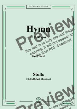 page one of Stults-The Story of Christmas,No.5,Hymn,While Shepherds Watched Their Flocks,in B Major,for Choral&Pno