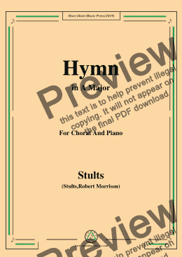 page one of Stults-The Story of Christmas,No.10,Hymn,As with Gladness……,in A Major,for Choral