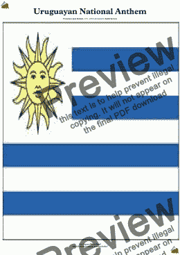 page one of Uruguayan National Anthem for Concert/Wind Band (MFAO World National Anthem Series)
