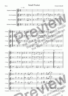 page one of Small Pocket (Saxophonquartett)
