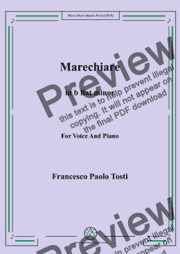 page one of Tosti-Marechiare in b flat minor,For Voice&Pno