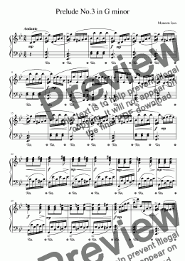 page one of Prelude No.3 in G minor