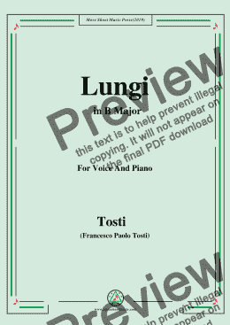 page one of Tosti-Lungi in B Major,For Voice&Pno