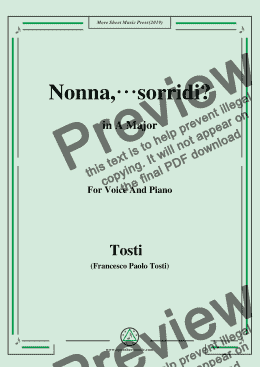 page one of Tosti-Nonna,sorridi in A Major,For Voice&Pno