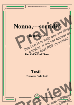 page one of Tosti-Nonna,sorridi in D Major,For Voice&Pno