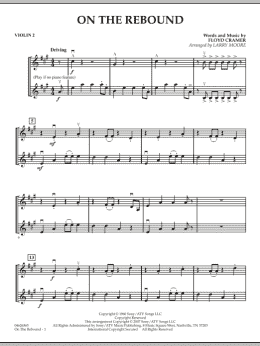 page one of On the Rebound - Violin 2 (Orchestra)