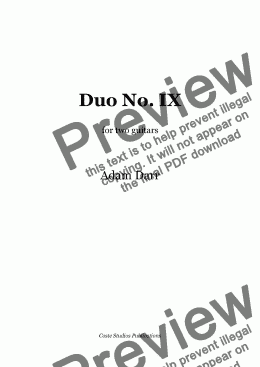 page one of Duo No. IX
