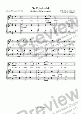 page one of St Ethelwald (Soldiers of Christ, arise) - Descant