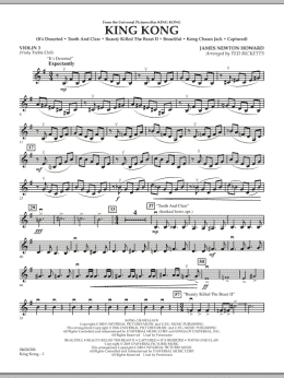 page one of King Kong - Violin 3 (Viola T.C.) (Orchestra)