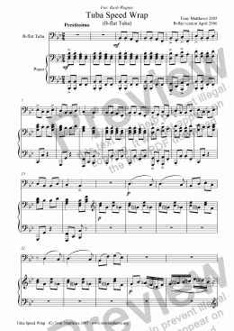 page one of Tuba Speed Wrap (B-flat Tuba)