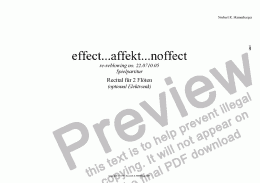 page one of effekt...affekt...noffect, recital for two flutes