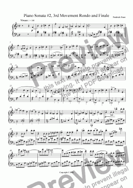 page one of Piano Sonata #2, Third Movement