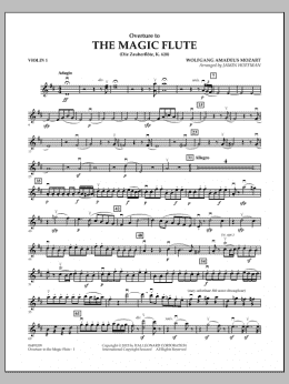 page one of Overture to The Magic Flute - Violin 1 (Orchestra)