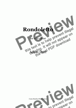 page one of Rondoletto