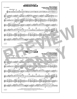 page one of Irresistible - Bb Clarinet (Marching Band)