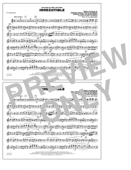 page one of Irresistible - Eb Alto Sax (Marching Band)