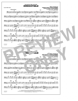 page one of Irresistible - Electric Bass (Marching Band)