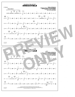 page one of Irresistible - Cymbals (Marching Band)