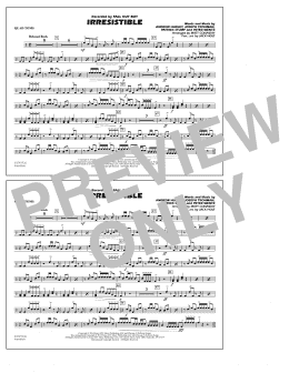 page one of Irresistible - Quad Toms (Marching Band)
