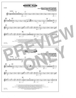 page one of Wavin' Flag - F Horn (Marching Band)