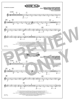 page one of Wavin' Flag - Bb Horn/Flugelhorn (Marching Band)