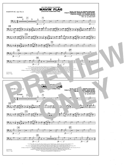 page one of Wavin' Flag - Baritone B.C. (Opt. Tbn. 2) (Marching Band)