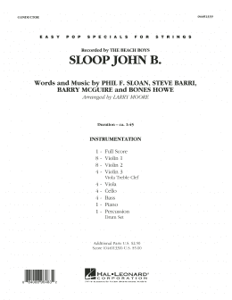 page one of Sloop John B - Conductor Score (Full Score) (Orchestra)