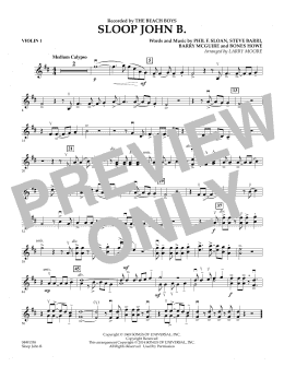 page one of Sloop John B - Violin 1 (Orchestra)