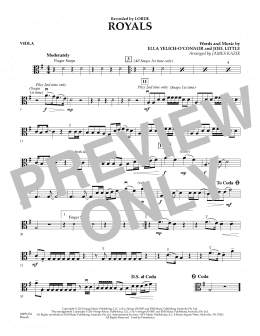 page one of Royals - Viola (Orchestra)