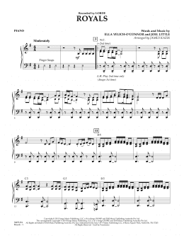 page one of Royals - Piano (Orchestra)