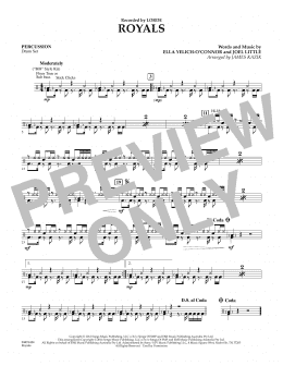 page one of Royals - Percussion (Orchestra)