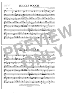 page one of Jungle Boogie - Tenor Sax (Marching Band)