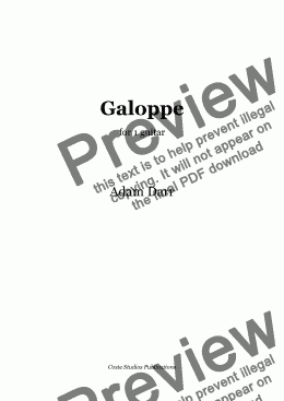 page one of Galoppe