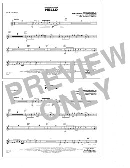 page one of Hello - 3rd Bb Trumpet (Marching Band)