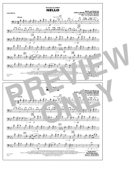page one of Hello - Trombone (Marching Band)