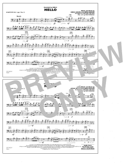 page one of Hello - Baritone B.C. (Opt. Tbn. 2) (Marching Band)